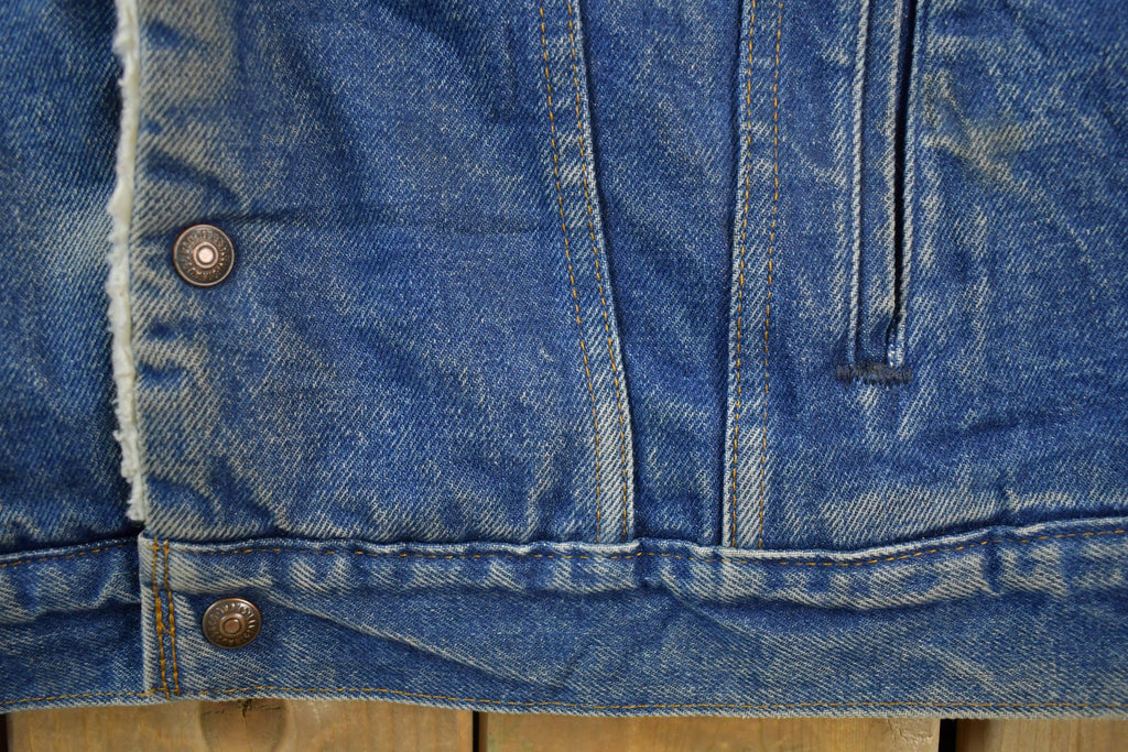 Vintage 1990s Levis Shearling Lined Jean Jacket Made In USA