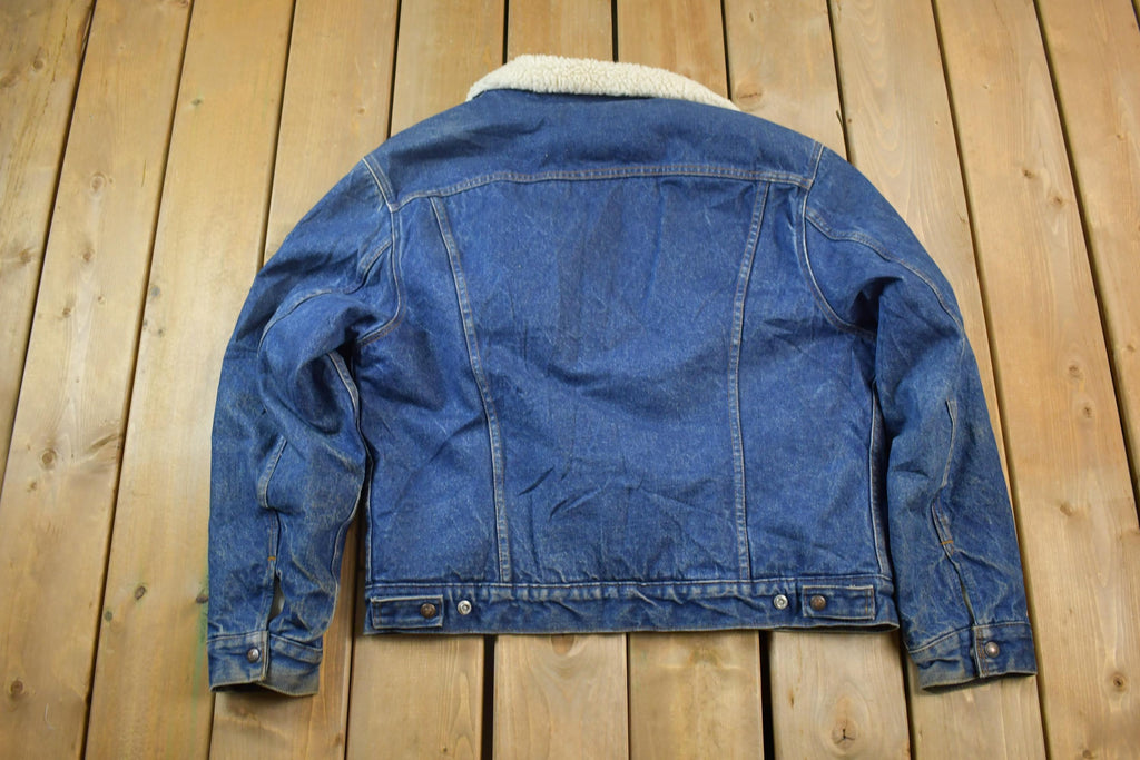 Vintage 1990s Levis Shearling Lined Jean Jacket Made In USA
