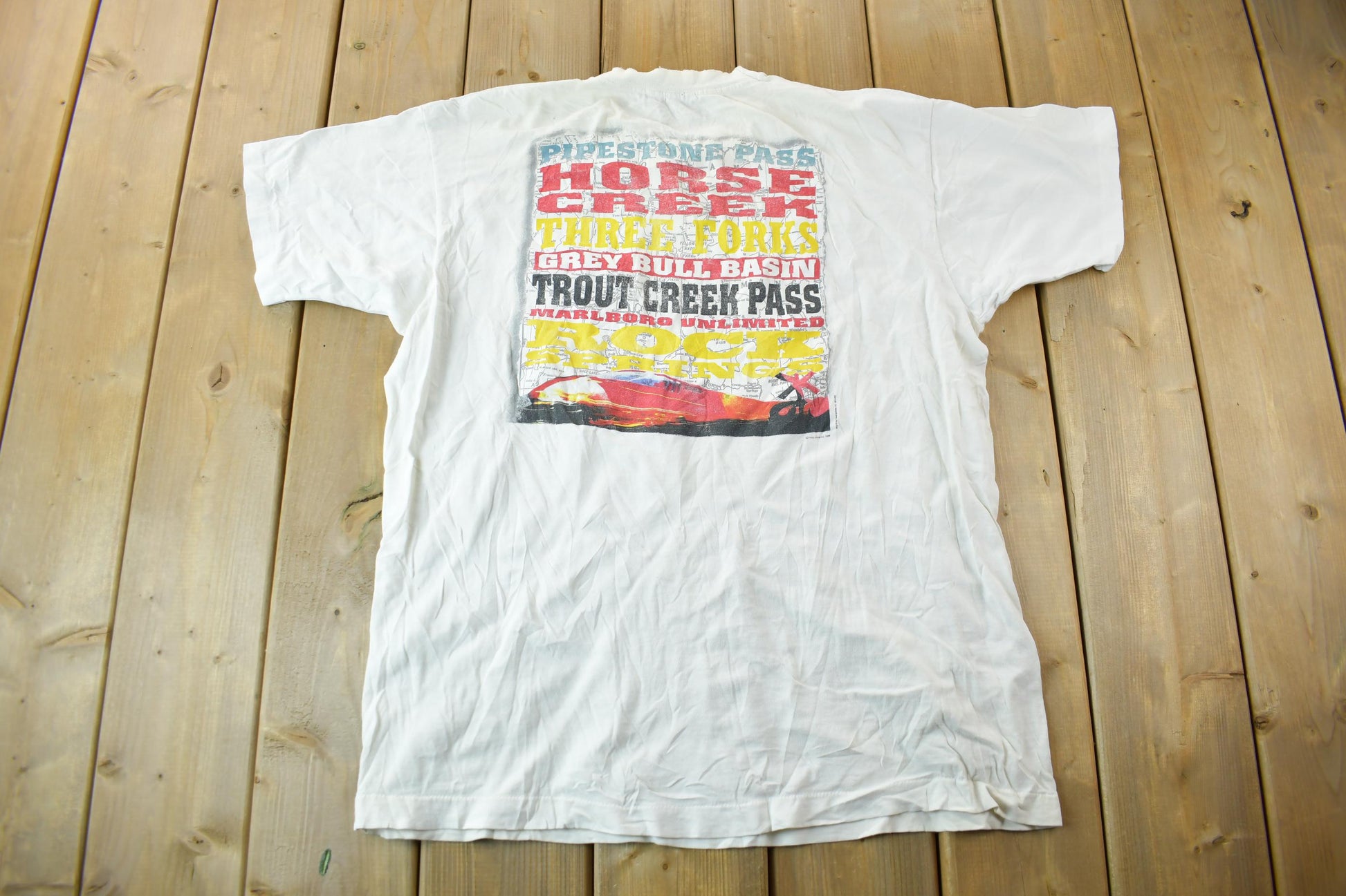 Vintage 1990s Marlboro Unlimited Graphic T Shirt Size XL