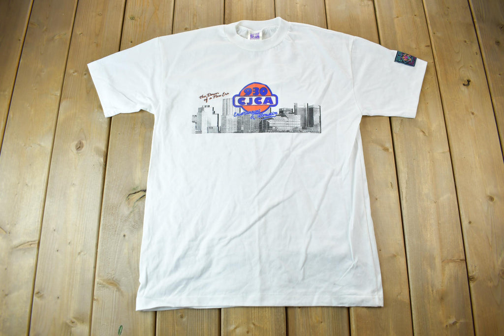 Vintage 1980s 930 CJCA Radio Station Graphic T-Shirt