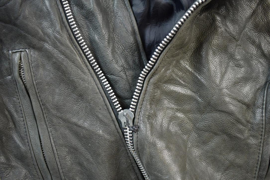 Vintage 1990s Leather Biker Jacket Made In USA
