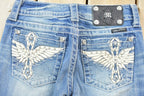 Vintage Y2K Miss Me Bedazzled Low Rise Jeans Size 26x32