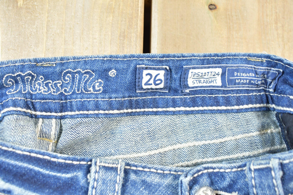 Vintage Y2K Miss Me Bedazzled Low Rise Jeans Size 26x32