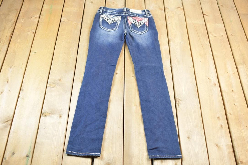 Vintage Y2K Miss Me Bedazzled Low Rise Jeans Size 26x32