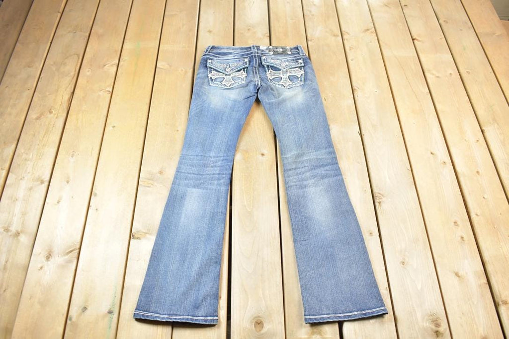 Vintage Y2K Miss Me Bedazzled Low Rise Jeans Size 26x33