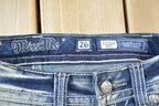 Vintage Y2K Miss Me Bedazzled Low Rise Jeans Size 26x33