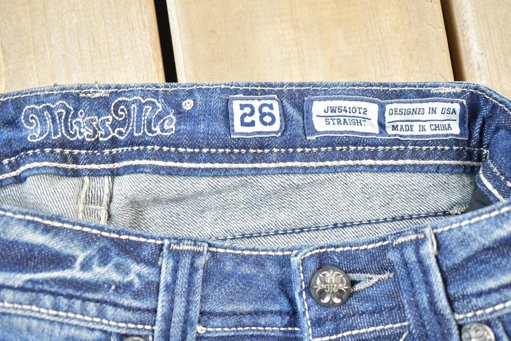 Vintage Y2K Miss Me Bedazzled Low Rise Jeans Size 26x32