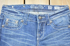 Vintage Y2K Miss Me Bedazzled Low Rise Jeans Size 26x32