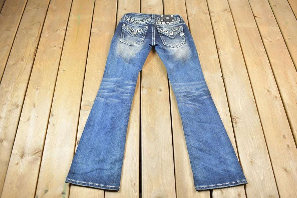 Vintage Y2K Miss Me Bedazzled Low Rise Jeans Size 26x33