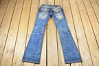 Vintage Y2K Miss Me Bedazzled Low Rise Jeans Size 26x33
