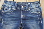 Vintage Y2K Miss Me Bedazzled Low Rise Jeans Size 26x33