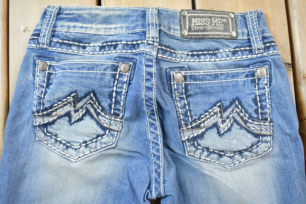 Vintage Y2K Miss Me Bedazzled Low Rise Jeans Size 26x33