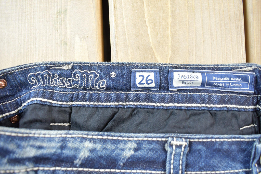 Vintage Y2K Miss Me Bedazzled Low Rise Jeans Size 26x33
