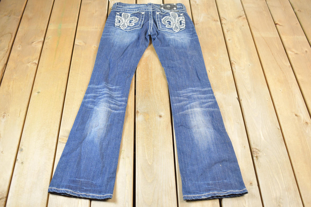 Vintage Y2K Miss Me Bedazzled Low Rise Jeans Size 26x33