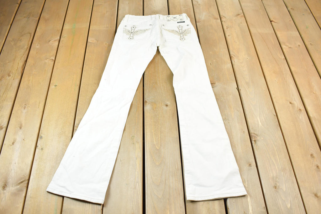 Vintage Y2K Miss Me Bedazzled Low Rise Jeans Size 26x32