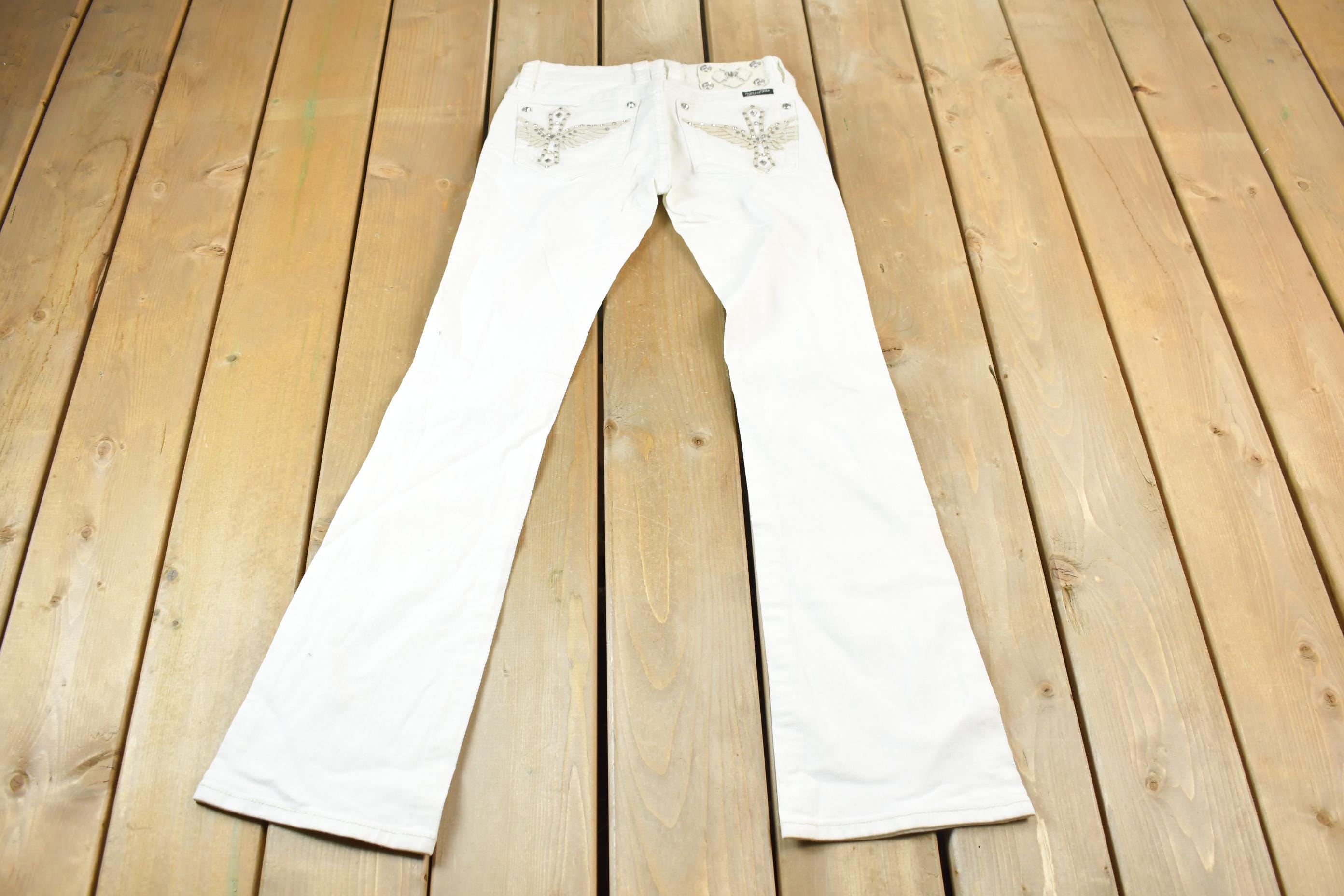 Vintage Y2K Miss Me Bedazzled Low Rise Jeans Size 26x32