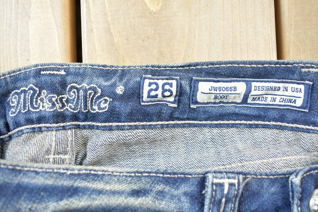 Vintage Y2K Miss Me Bedazzled Low Rise Jeans Size 26x32
