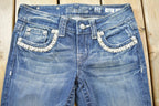 Vintage Y2K Miss Me Bedazzled Low Rise Jeans Size 26x32