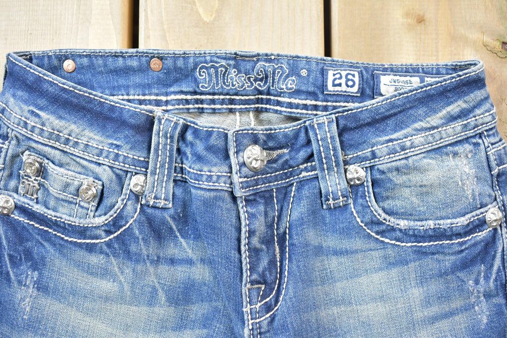 Vintage Y2K Miss Me Bedazzled Low Rise Jeans Size 26x32