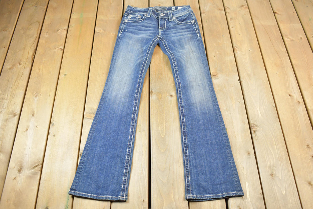 Vintage Y2K Miss Me Bedazzled Low Rise Jeans Size 26x33