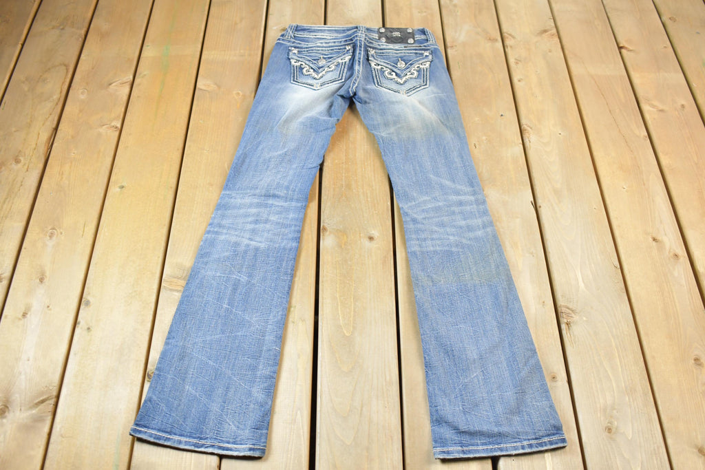 Vintage Y2K Miss Me Bedazzled Low Rise Jeans Size 26x33
