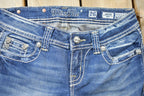 Vintage Y2K Miss Me Bedazzled Low Rise Jeans Size 26x33
