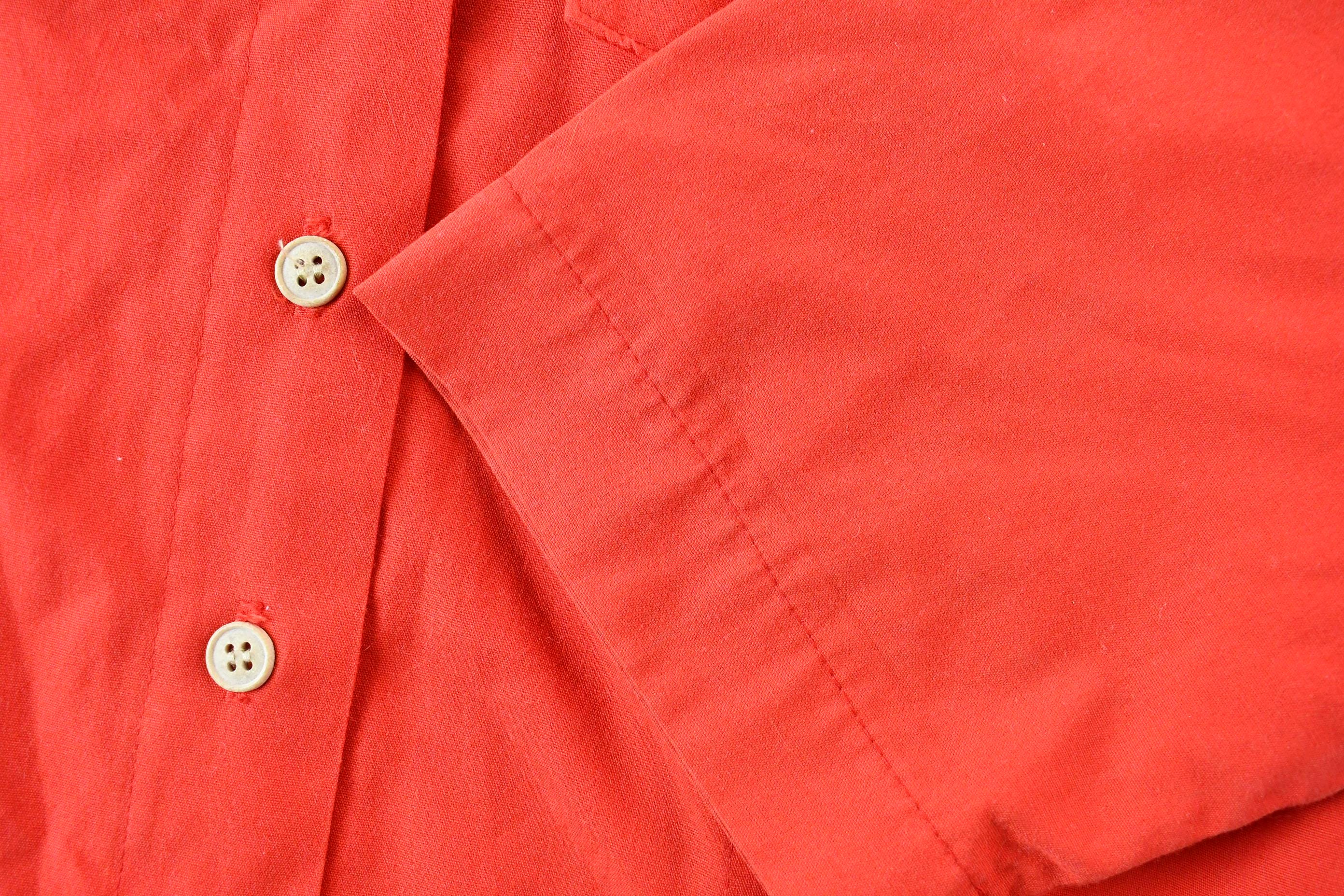 Vintage 1960s Neiman Marcus Women's Pleated Short Sleeve Blank Button Up Shirt