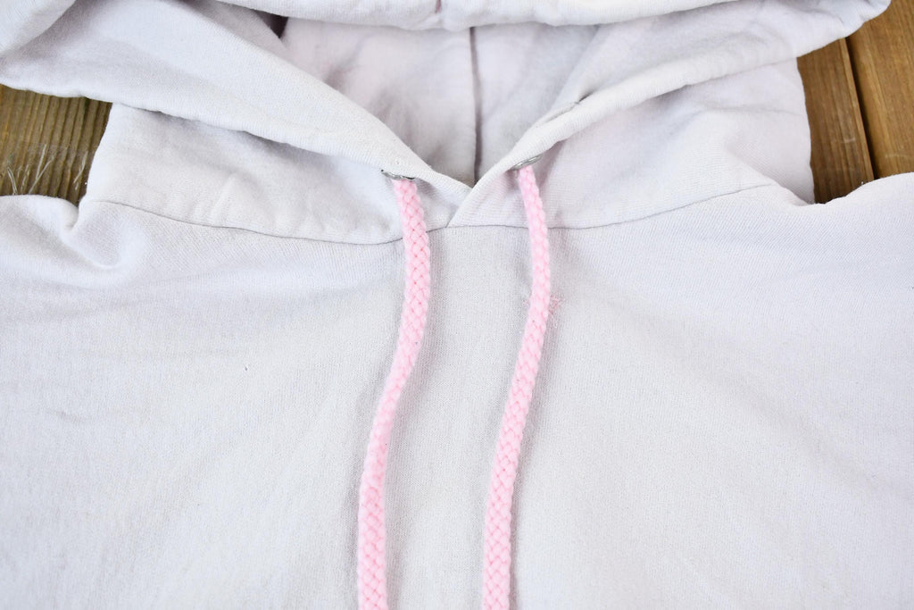 Vintage 1990s Light Pink Blank Heavyweight Hooded Sweatshirt