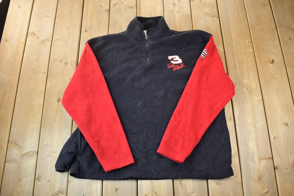 Vintage 1990s Dale Earnhardt The Intimidator 3 Winners circle Fleece Quarter Zip Sweater