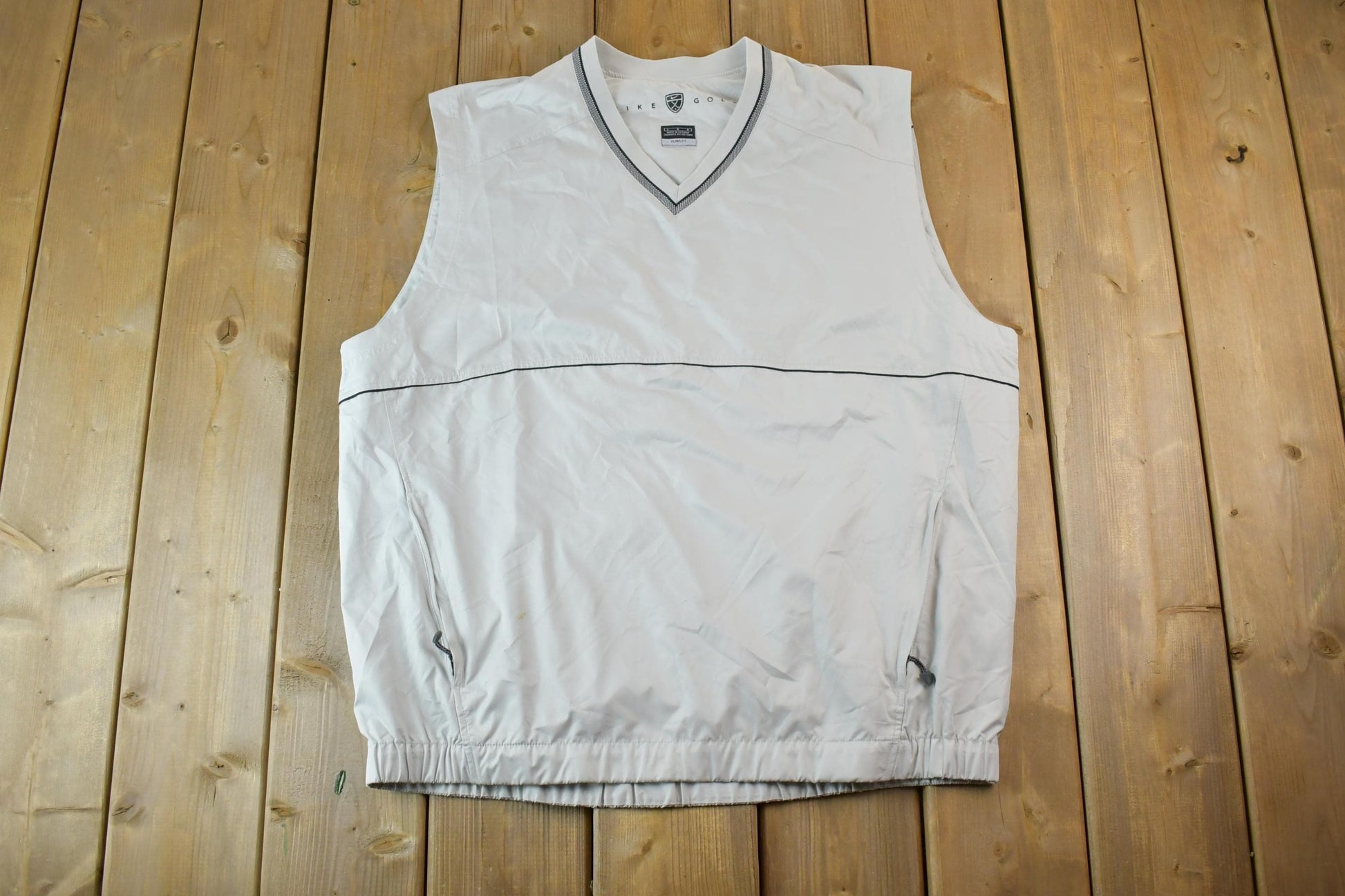Vintage 1990s Nike Golf V Neck Windbreaker Vest
