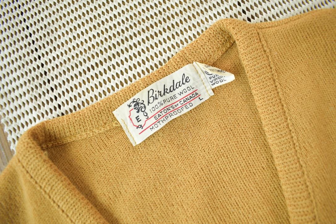 Vintage 1950s Birkdale Pure Wool Knit Cardigan Sweater