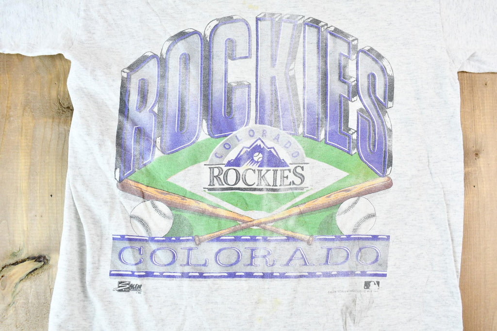 Vintage 1991 Colorado Rockies MLB Baseball Expansion Promotional Graphic T-Shirt
