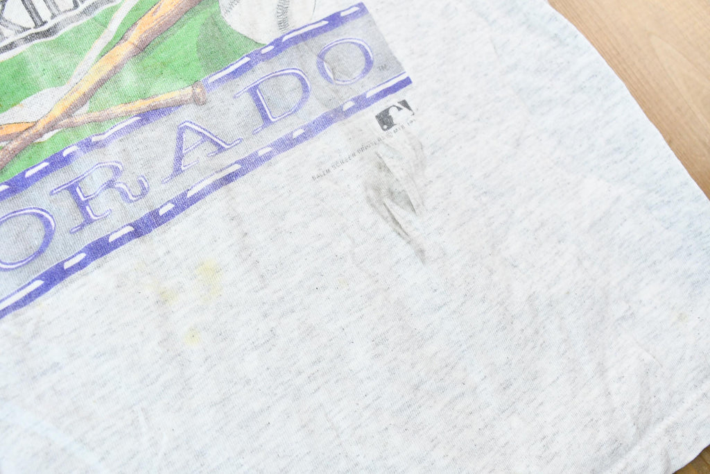 Vintage 1991 Colorado Rockies MLB Baseball Expansion Promotional Graphic T-Shirt