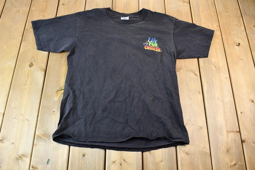 Vintage 1990s Life is Full of Choices Retro Guitars Graphic T-Shirt