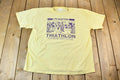 Vintage 1990s Light Yellow Penmans CFB Gagetown Short Course Triathlon Single Stitch Graphic T-Shirt