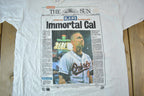 Vintage 1995 Baltimore Orioles Cal Ripkin Jr Baltimore Sun Graphic T-Shirt