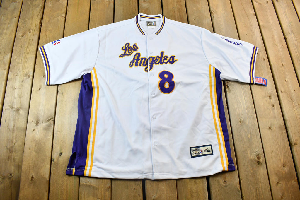 Vintage Deadstock Y2K Hardwood Classics Kobe Bryant LA Lakers NBA Basketball Embroidered Warmup Jacket & Shorts Set