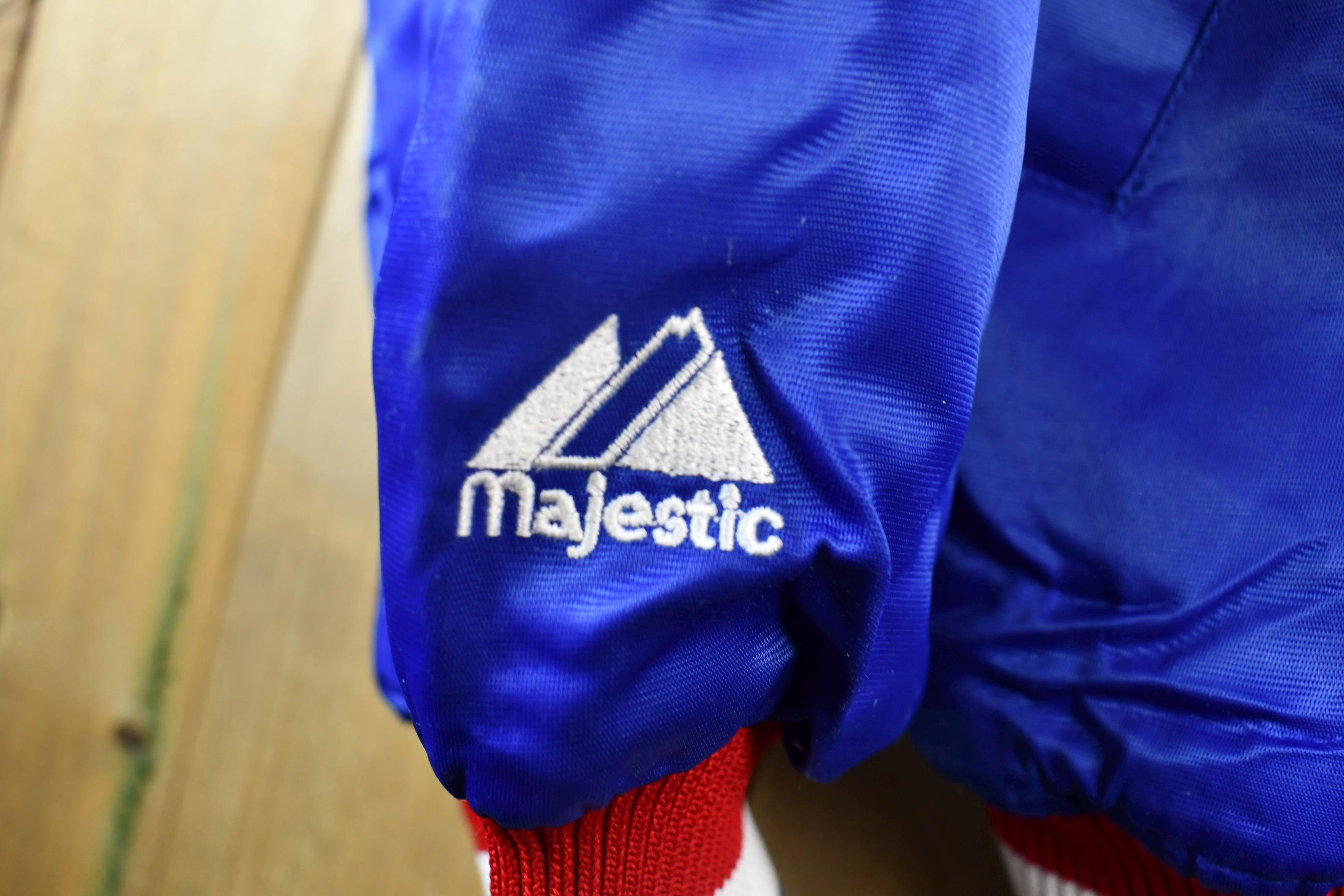 Vintage 1990s Hardwood Classics Kansas City Kings NBA Basketball Embroidered Snap Button Satin Bomber Jacket