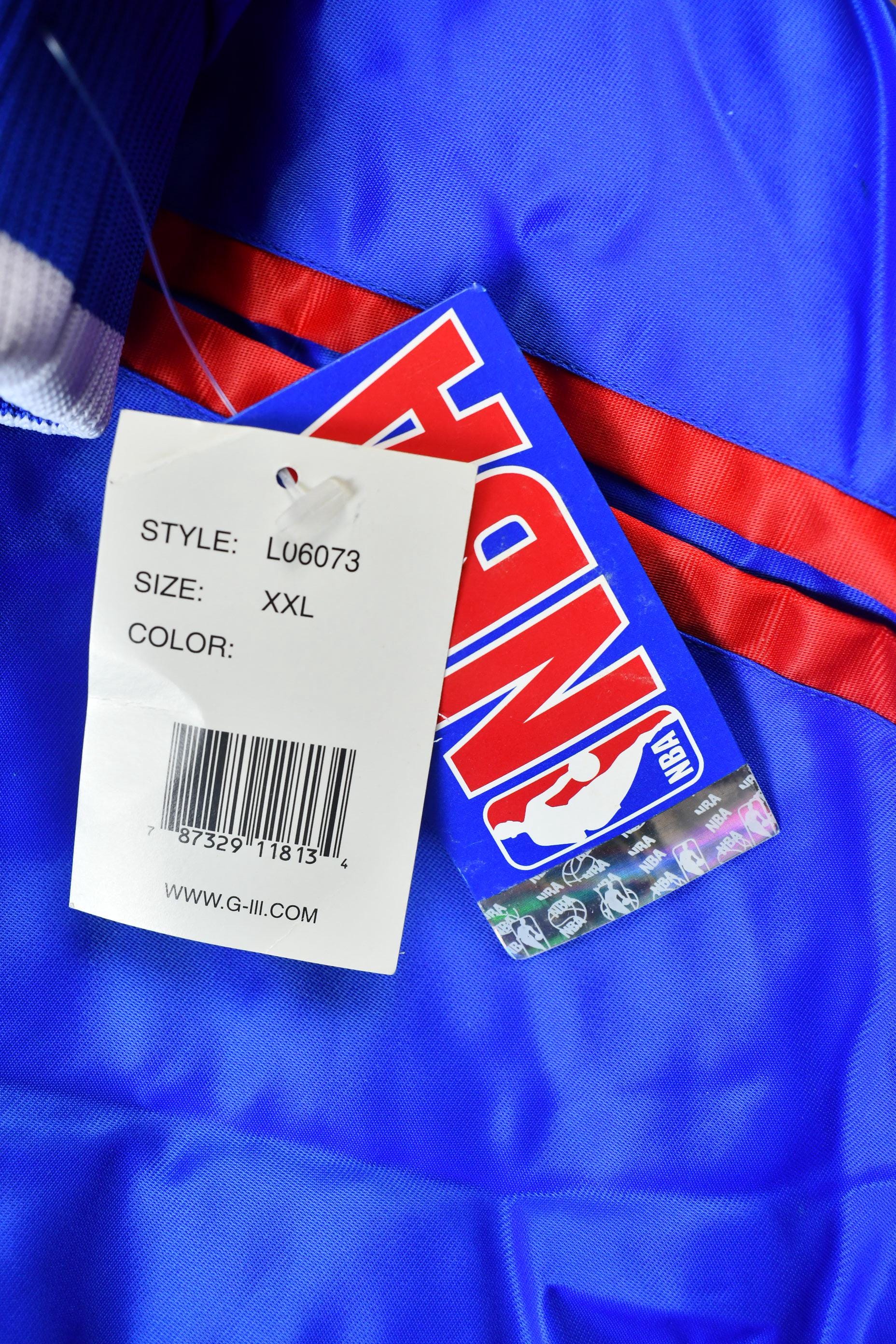 Vintage 1990s Hardwood Classics Philadelphia 76ers NBA Basketball Embroidered Snap Button Satin Bomber Jacket