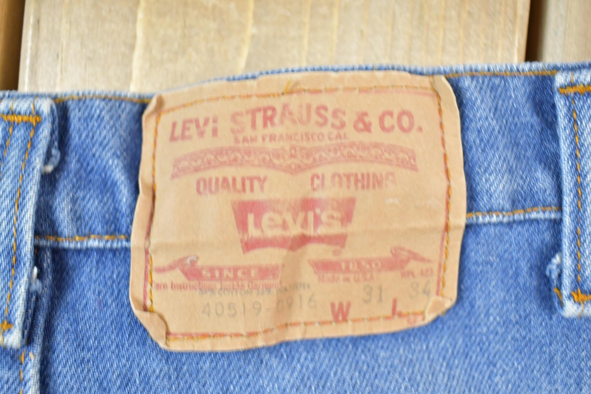 Vintage 1990s Levis Denim Jeans Orange Tab Size Size 31 x 34