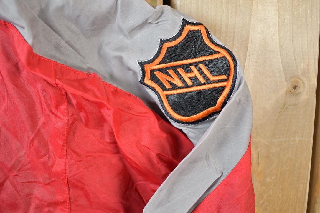 Vintage 1990s Buffalo Sabres Reversible Quarter Zip NHL Hockey Pullover Jacket