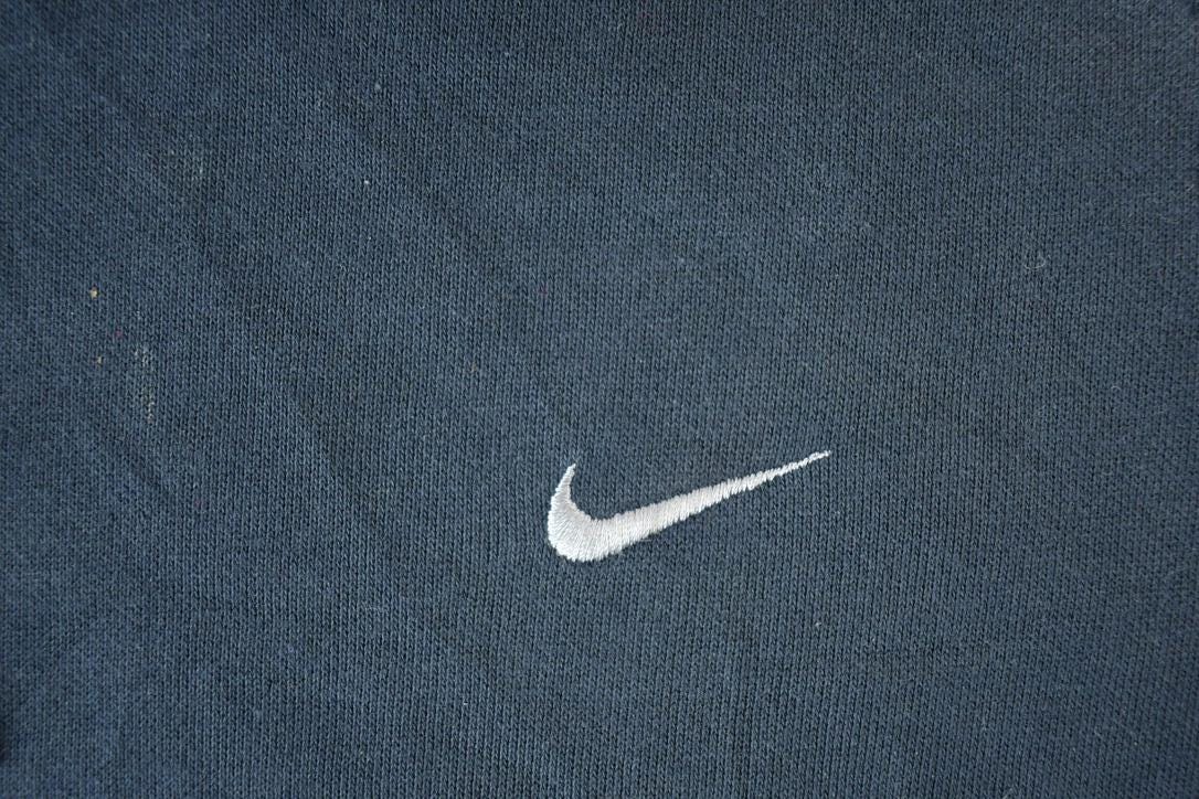 Vintage 1990s Nike Embroidered Mini Swoosh Full Zip Hoodie Sweatshirt