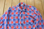 Vintage 1960s Champion Button Up Plaid Flannel Trucker Shirt