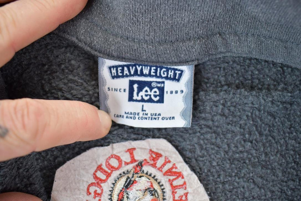 Vintage 1990s Liene Lodge Quarter Zip Mockneck Crewneck Sweatshirt