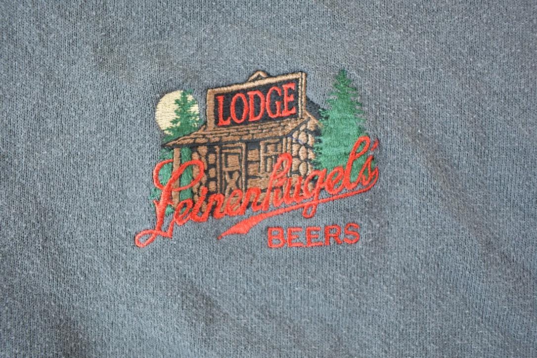 Vintage 1990s Liene Lodge Quarter Zip Mockneck Crewneck Sweatshirt