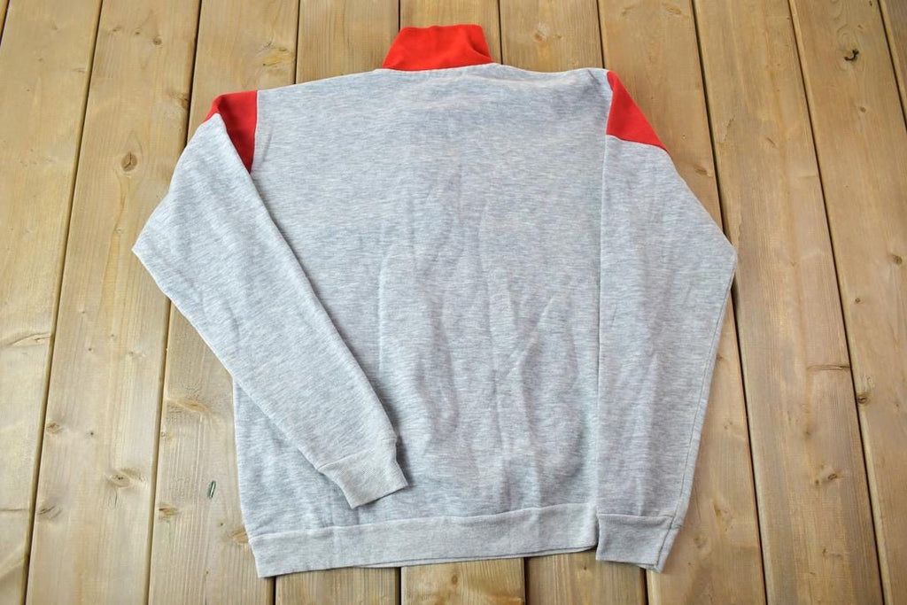 Vintage 1990s Long Lake Bear Collared Crewneck Sweatshirt