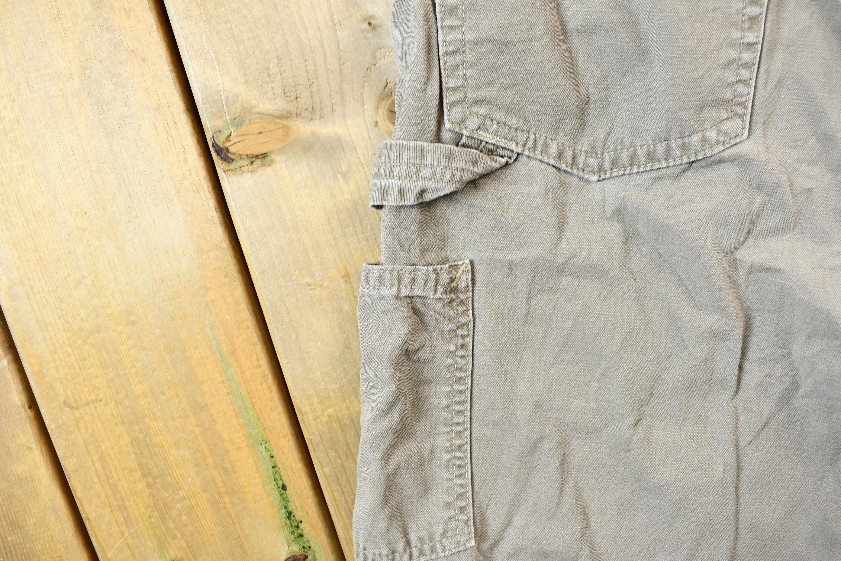 Vintage 1990s Light Grey Carhartt Work Pants Size 32 x 30