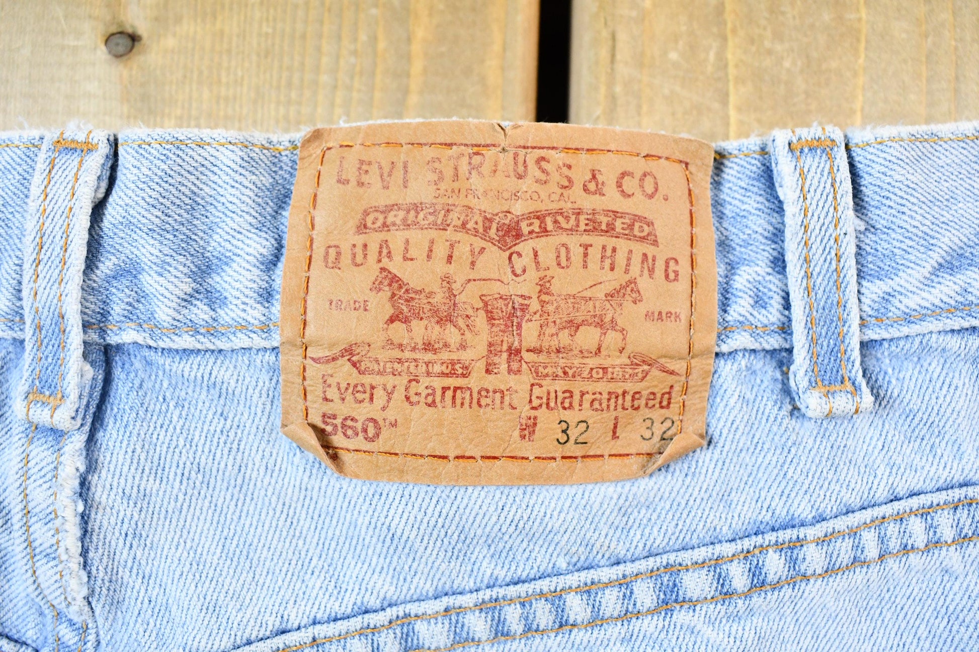 Vintage 1990s Light Wash Levis Cutoff Jean Shorts Size 30 x 8