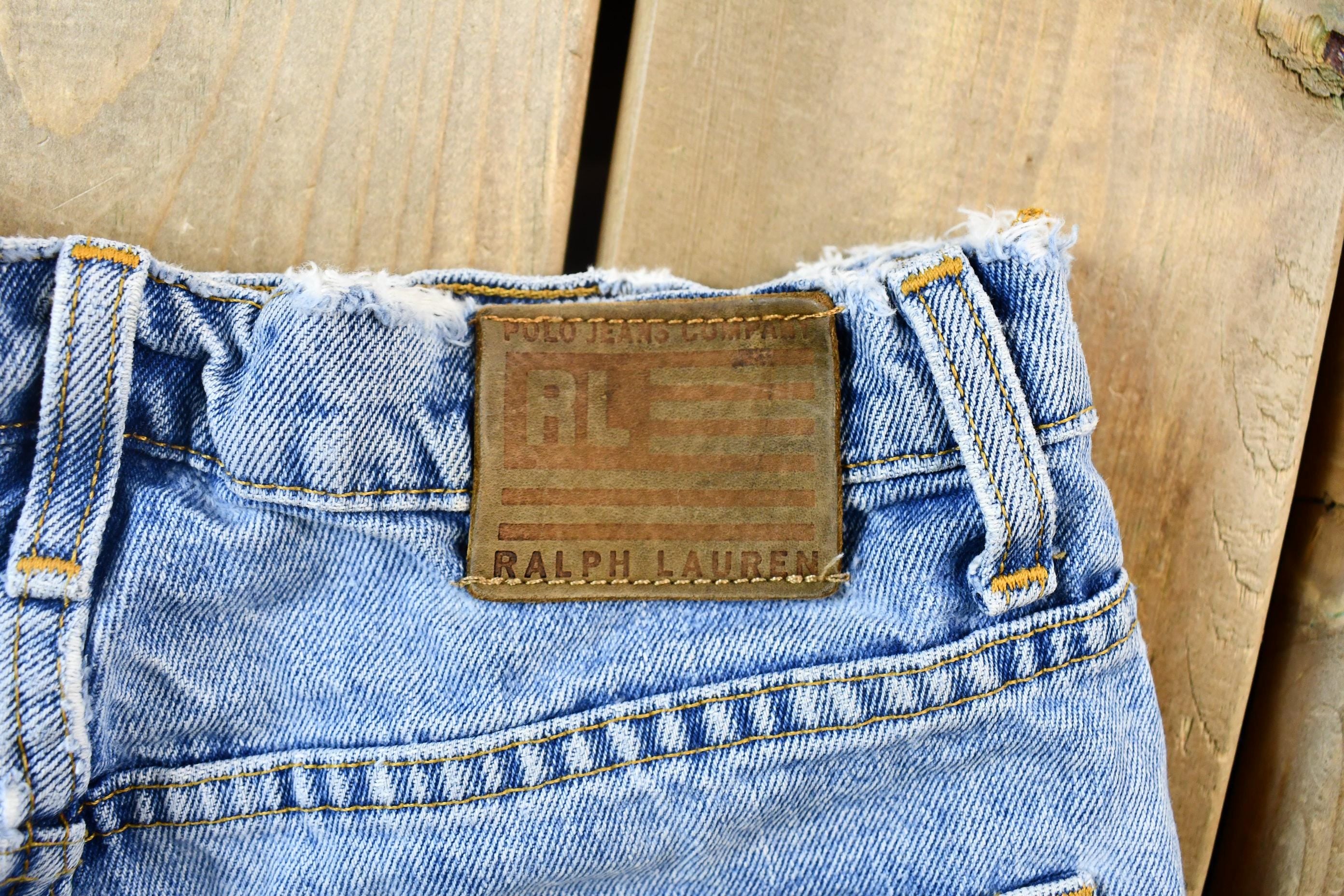 Vintage 1990s Light Wash Ralph Lauren Cutoff Jean Shorts Size 24 Waist