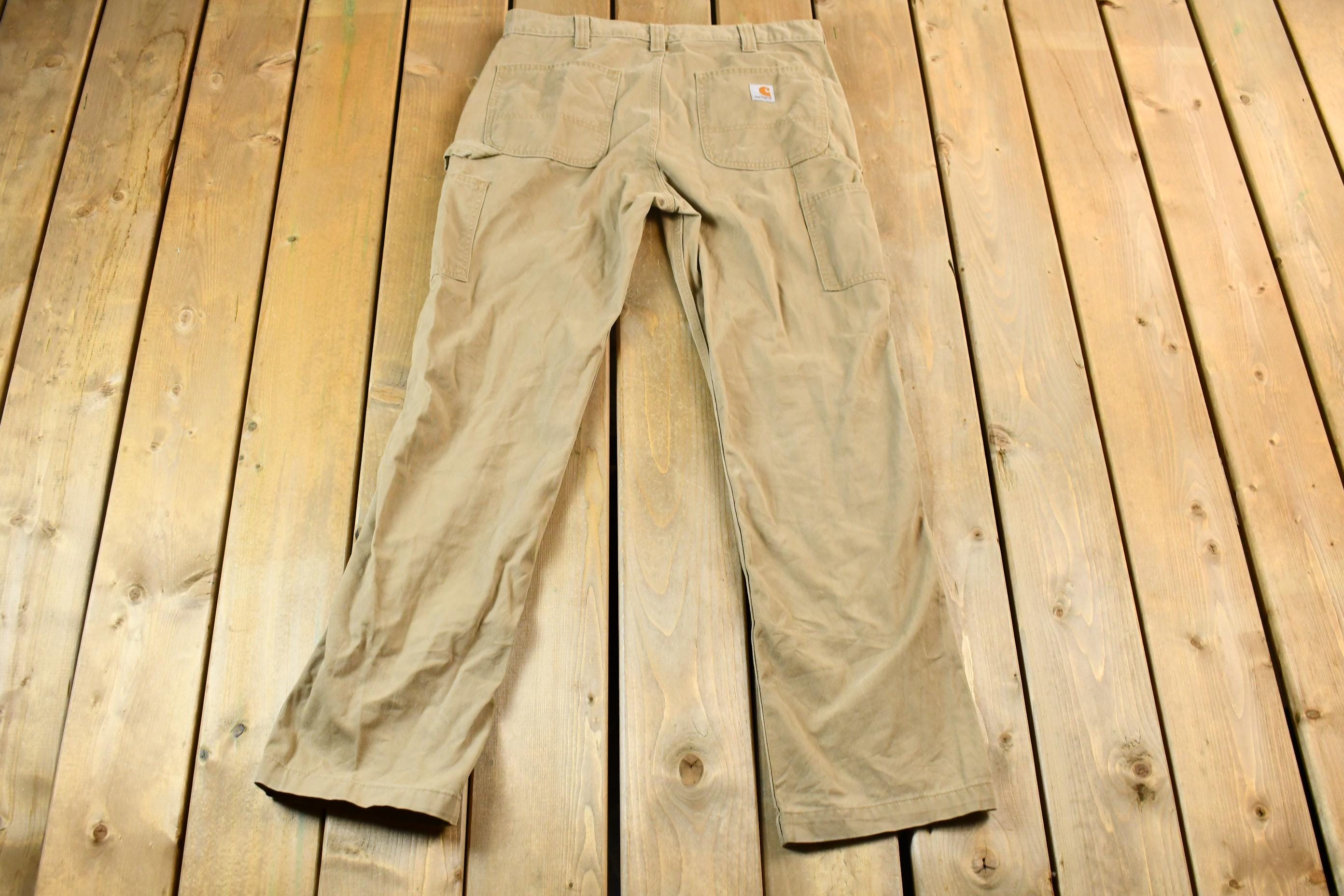 Vintage 1990s Light Tan Carhartt Work Pants Size 32 x 28